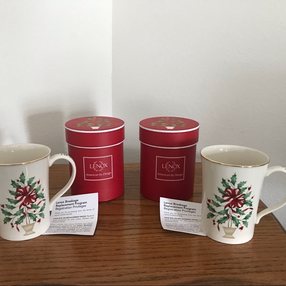 ‼️SALE‼️Vintage Lenox Christmas Mugs With Boxes - Picture 3 of 14